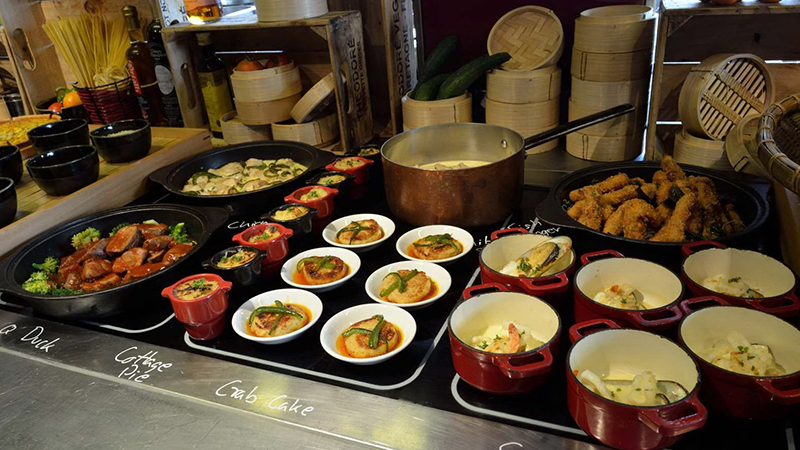 buffet of foods buffet of foods